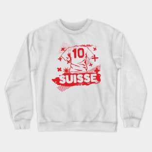 Vintage Swiss Football // Retro Grunge Switzerland Soccer Crewneck Sweatshirt